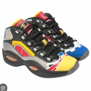 Reebok Men’s Power Rangers Gently Used Sneakers - Red, Yellow, Blue